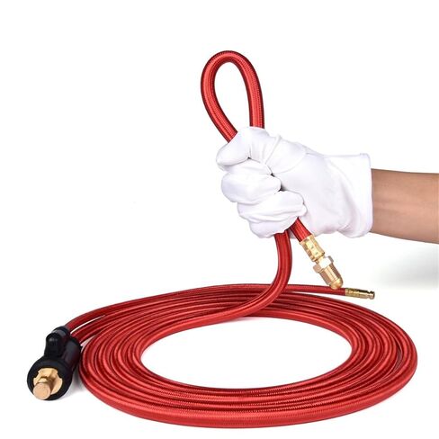 WP26 Quick Connect TIG Welding Torch Gas-Electric Integrated Red Hose Cable Wires 4M 35-50 Euro Connector 13.12FT tig Welding Accessories in Saudi Arabia