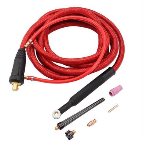 WP9F 4M Red Super Soft Hose Braided Air-Cooled Complete TIG Welding Torch 35-70 Connector tig Welding Accessories in Saudi Arabia