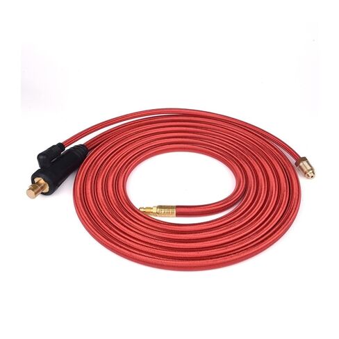 Welding Torch Gas-Electric Integrated Red Hose Cable Wires 5/8 UNF Quick Connector 4M 35-50 Euro 13.12Ft tig Welding Accessories in Saudi Arabia
