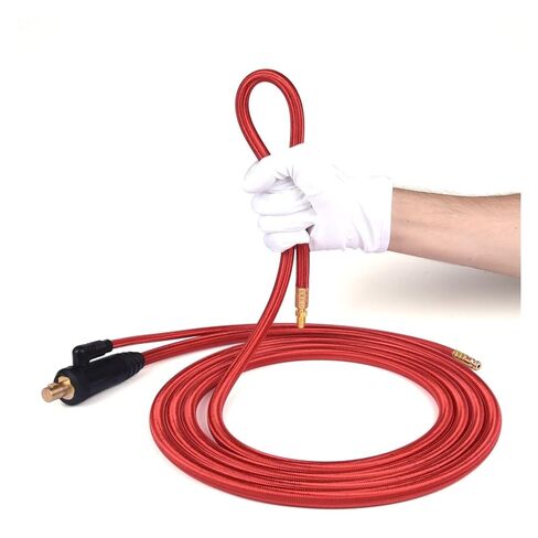 Welding Torch Gas-Electric Integrated Red Hose Cable Wires 5/8 UNF Quick Connector 4M 35-50 Euro 13.12Ft tig Welding Accessories in Saudi Arabia