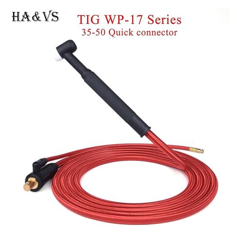 Welding Torch Gas-Electric Integrated Red Hose Cable Wires 5/8 UNF Quick Connector 4M 35-50 Euro 13.12Ft tig Welding Accessories in Saudi Arabia