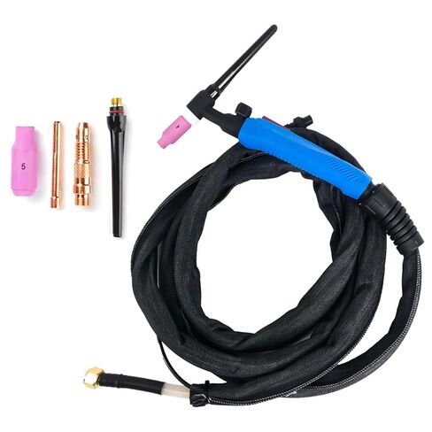 Air Cooled Tungsten Arc Welding Torch 10Feet WP17 Flexible Head Gas Valve TIG WP17FV tig Welding Accessories in Saudi Arabia