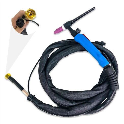 Air Cooled Tungsten Arc Welding Torch 10Feet WP17 Flexible Head Gas Valve TIG WP17FV tig Welding Accessories in Saudi Arabia