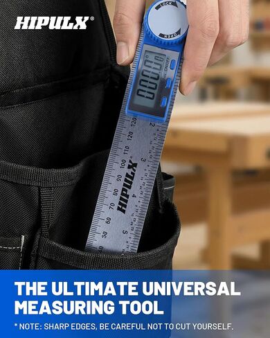 مسطرة تحديد الزوايا الرقمية، أداة تحديد الزوايا من الفولاذ المقاوم للصدأ 2 في 1 مقاس 7 بوصات، منقلة رقمية 360 درجة مع شاشة LCD للأعمال الخشبية والبناء وقياس الزاوية العكسية in Kuwait