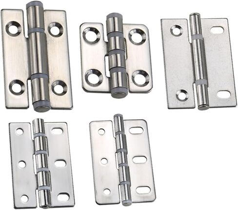 304 Stainless Steel Shaped Flat Fixed Folding Belt Rubber Pad Silent Hinge 1Pcs(75x50mm-1) in Saudi Arabia