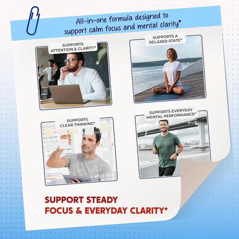 Premium L-Theanine, Alpha-GPC, Lion’s Mane & Phosphatidylserine – Cognitive & Mental Focus Support Supplement – 150 Capsules in Kuwait