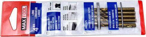 MAXTOOL 21/64 بوصة 2 قطعة مثاقب آلة لولبية متطابقة HSS M42 لقم ثقب كوبالت تويست كعب مثقاب قصير ساق مستقيم ذهبي مطحون بالكامل؛ SMF42G10R21P2 in Saudi Arabia