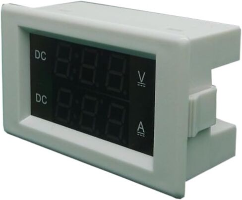 DC0-100V 300V 5A مقياس الجهد الكهربائي المزدوج LED الفولتميتر الرقمي مقياس الأمبير الاستشعار 0-5A CT أمبير فولت لوحة اختبار (غطاء أبيض، DC600V) in Saudi Arabia