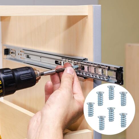 55 PCS Drawer Rail Euro Screws Compatible with IKEA 100349, Replacement Screws, Crosshead Self Tapping Screws for Drawer in Saudi Arabia