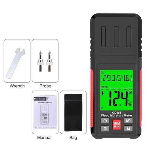 Digital Wood Moisture Meter Wood Humidity Tester Hygrometer Timber Damp Detector LCD Display Cement Brick Moisture Meter in Saudi Arabia