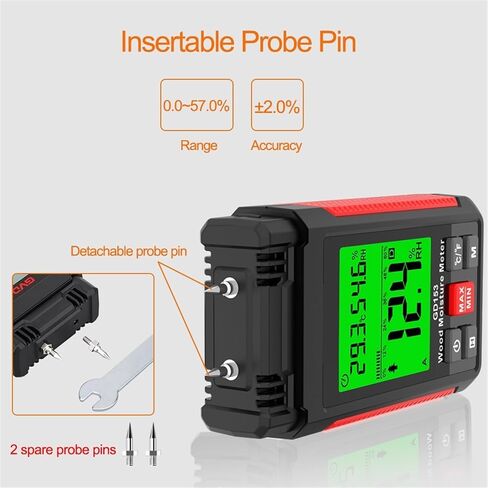 Digital Wood Moisture Meter Wood Humidity Tester Hygrometer Timber Damp Detector LCD Display Cement Brick Moisture Meter in Saudi Arabia