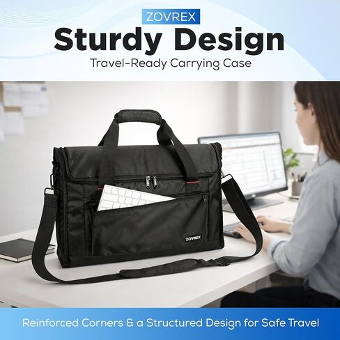 Portable Monitor Carrying Case for 15.6" to 17.3" Monitors — Structured Travel Bag with Padded Protection Shoulder Strap and Luggage Sleeve for Portable Monitors in Saudi Arabia