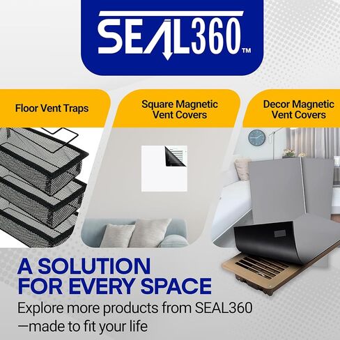 أغطية فتحات تهوية مغناطيسية SEAL360 (3 عبوات)، جيوب للختم الكامل، 5.5 بوصة × 12 بوصة (أبيض) لفتحات الأرضية أو الجدار أو السقف وسجلات الهواء، للمركبات الترفيهية وفتحات التدفئة والتهوية وتكييف الهواء المنزلية وفتحات التيار المتردد، فتحة التهوية غير متضمنة in Kuwait