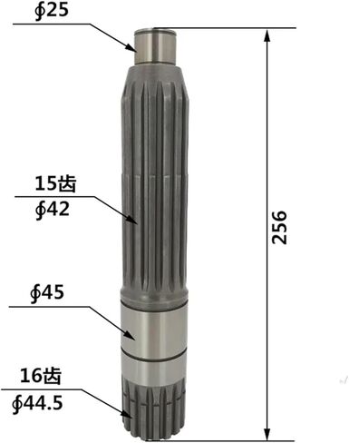 Suitable for SK200-1-3and EX200-1 excavator travel motor gear pump shaft/motor shaft 16/15 teeth in Saudi Arabia