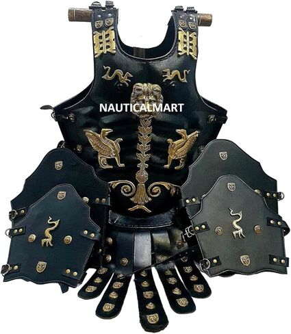 Medieval Roman Greek Leather Muscle Body Armor Leg & Arm Guard Set in Saudi Arabia