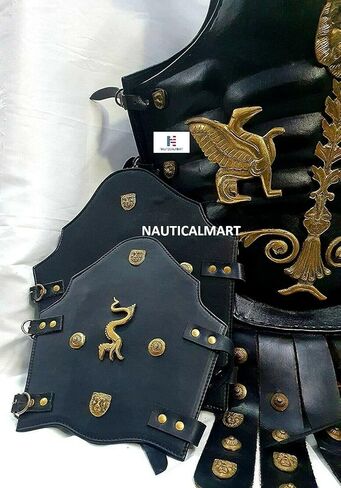 Medieval Roman Greek Leather Muscle Body Armor Leg & Arm Guard Set in Saudi Arabia