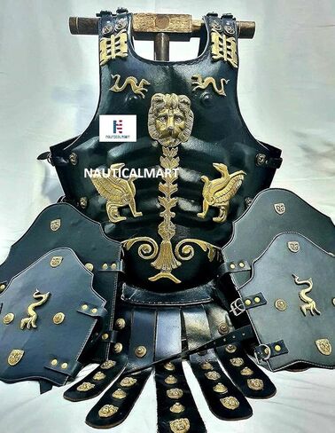 Medieval Roman Greek Leather Muscle Body Armor Leg & Arm Guard Set in Saudi Arabia