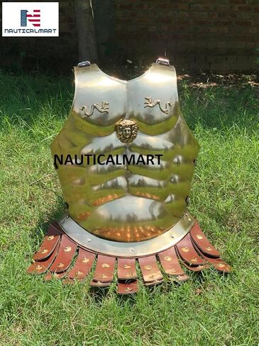 بحري مارت النحاس العتيقة في العصور الوسطى الرومانية اليونانية العضلات درع Cuirass ث / حزام المئزر in Kuwait