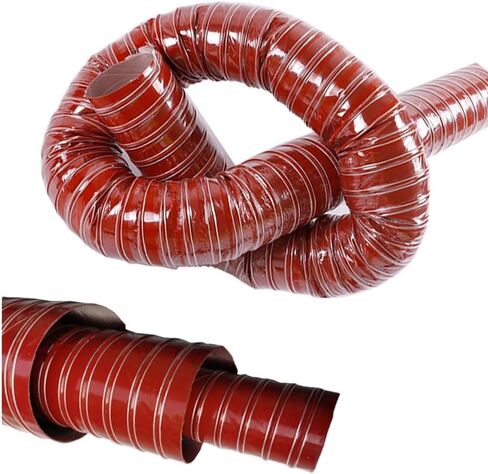 33ft Flexible High-Temp Brake Ducting Hose, Silicone Air Duct for HVAC, Dryer Vent, Industrial Fumes Ventilation Pipe (40mm/1.6") - Durable Cooling & Heating Solution in Saudi Arabia
