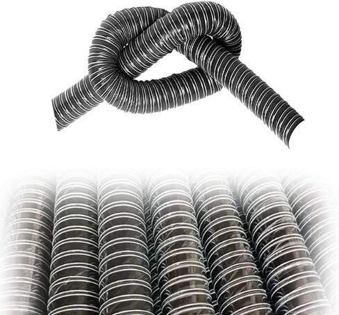 Automotive Silicone Air Duct Hose 2.5" - 12" Flexible Dryer Vent Hose, 3.3ft - 32.8ft, Black Ventilation Duct for Optimal Airflow & Exhaust Efficiency in Saudi Arabia