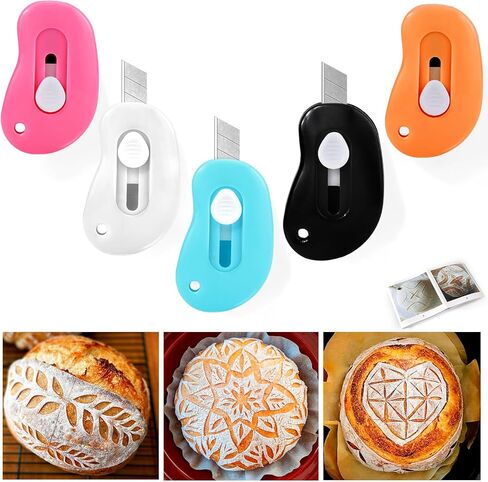 أداة تسجيل عجينة الخبز من XANGNIER، 5 عبوات من أدوات تسجيل العجين المخمر، أداة تقطيع عجينة الخبز، أداة تقطيع الخبز ومستلزمات صنع الخبز والإكسسوارات in Kuwait