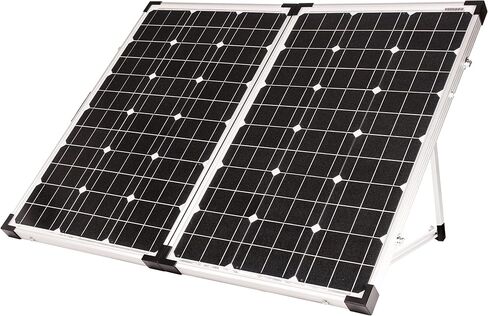Go Power! GP-PSK-130 130W Portable Folding Solar Panel Kit with 10 Amp Solar Controller, Great for RV and Camping, Includes Controller, Battery Clamps, SAE Solar Plug Adapter, Ring Terminal Connectors in Kuwait