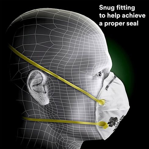 3M معدات الحماية الشخصية جهاز تنفس الجسيمات 8210 + N95 + دخان + غبار + طحن + صنفرة + نشر + كنس (صندوق / 20) in Kuwait