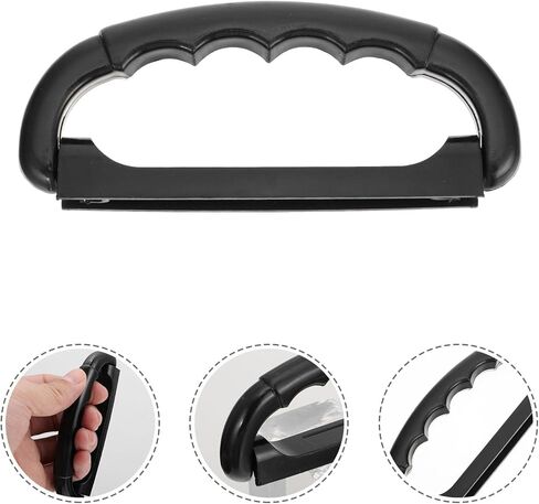 3pcs Foldable Plastic Lithium Battery Case Handles Hidden Solar Panel Knobs, Black Storage Carrying Accessories for Battery Boxes, 8kg Load Capacity in Saudi Arabia