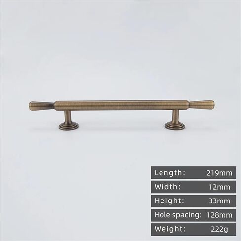 Antique Brass Retro Pull Drawer Simple Solid Kitchen Cabinet Long Handle 1Pcs(1092-128-Antique) in Saudi Arabia
