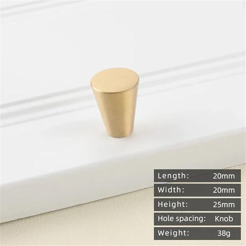 Solid Brass Cabinet Pull Handle Drawer Gold Door 1Pcs(9-L-20mm) in Saudi Arabia