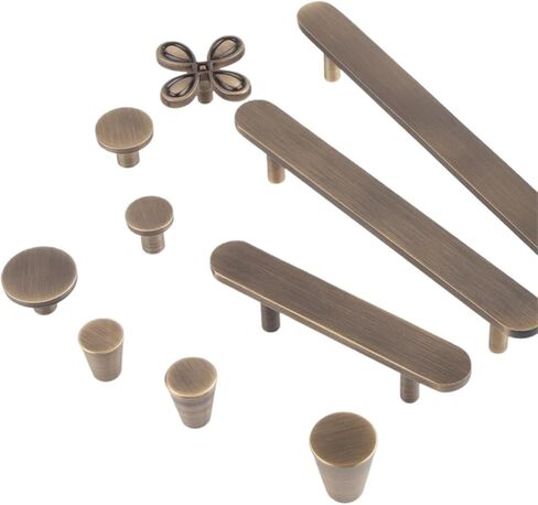 العتيقة النحاس 296 مللي متر الرجعية طويلة سحب خزانة المطبخ درج مقبض 1 قطعة (8895-64) in Kuwait