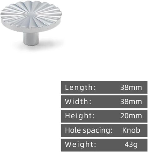 كريم نمط الصلبة النحاس خزانة مقبض سحب الأثاث الأجهزة درج الفضة 1 قطعة (5-L-38mm) in Saudi Arabia