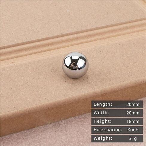 Solid Brass Cabinet Bright Chrome Pull Handle Round Ball Water Droplet Drawer 1Pcs(1-20mm) in Saudi Arabia