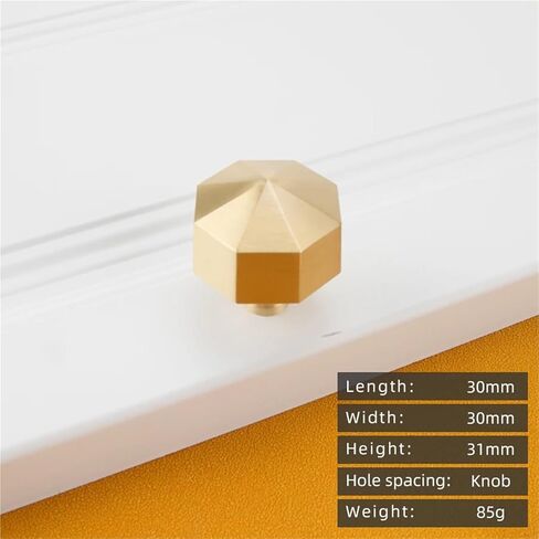 Solid Brass Retro Gold Pull Furniture Hardware Kitchen Single Hole Handles 1Pcs(7-L-30mm) in Saudi Arabia
