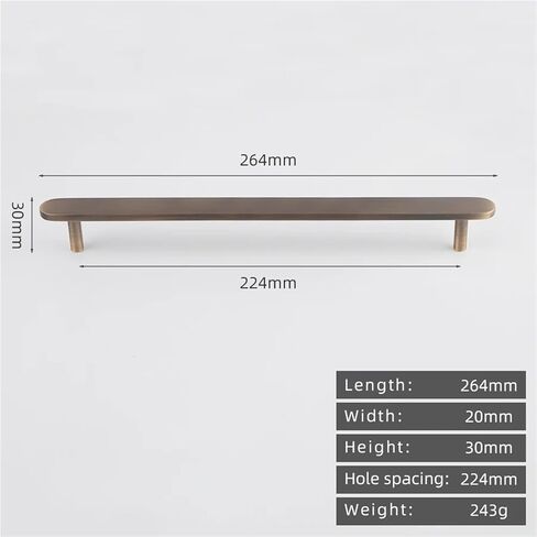 Antique Brass 296mm Retro Long Pull Kitchen Cabinet Drawer Handle 1Pcs(8895-224) in Saudi Arabia