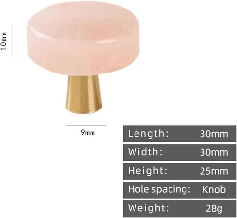 Brass Pull Handle Circular Furniture Hardware Kitchen Cabinet Drawer White 1Pcs(Pink) in Saudi Arabia