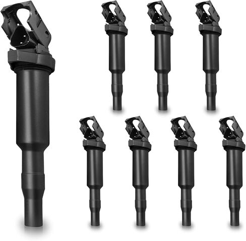 ENA Set of 8 Ignition Coil Pack Compatible with BMW 128i 135i 335i 325i 328i 330i M5 M6 525xi 528i 550i 750i N54 X3 X5 X6 Z4 4.4L 4.8L Replacement for UF592 C1638 12137594937 12137562744 12137571643 in Saudi Arabia
