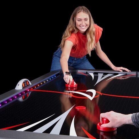 Fat Cat Volt 7 Foot LED Air Hockey Table for Adults with Dual Motor, Automatic Scoring, Music System, Hockey Table with Light Up Playfield in Saudi Arabia