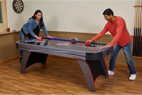 Fat Cat Volt 7 Foot LED Air Hockey Table for Adults with Dual Motor, Automatic Scoring, Music System, Hockey Table with Light Up Playfield in Saudi Arabia