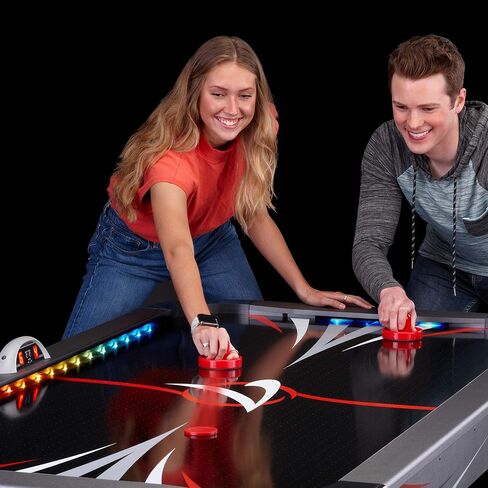 Fat Cat Volt 7 Foot LED Air Hockey Table for Adults with Dual Motor, Automatic Scoring, Music System, Hockey Table with Light Up Playfield in Saudi Arabia