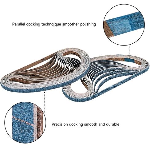 1-1/2 x 30 Zirconia Metal Grinding Sanding Belt 180pcs Grit 36-320 Alumina in Kuwait