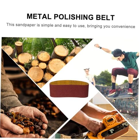 DECHOUS 14pcs Sanding Belt Abrasive Striped Sandpaper for Woodworking Metal Polishing Grits Lightweight for Efficient Surface Finishing in Saudi Arabia