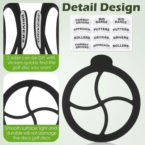 3 قطع فواصل حقيبة الجولف القرصية، إدراجات مقسمة رف الجولف القرصي، نوع تخزين القرص منظم وسهل الوصول إليه، السائق، متوسط ​​المدى، المضرب، برامج تشغيل الممرات، النهج، بكرات للمبتدئين in Kuwait