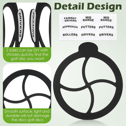 3 قطع فواصل حقيبة الجولف القرصية، إدراجات مقسمة رف الجولف القرصي، نوع تخزين القرص منظم وسهل الوصول إليه، السائق، متوسط ​​المدى، المضرب، برامج تشغيل الممرات، النهج، بكرات للمبتدئين in Kuwait