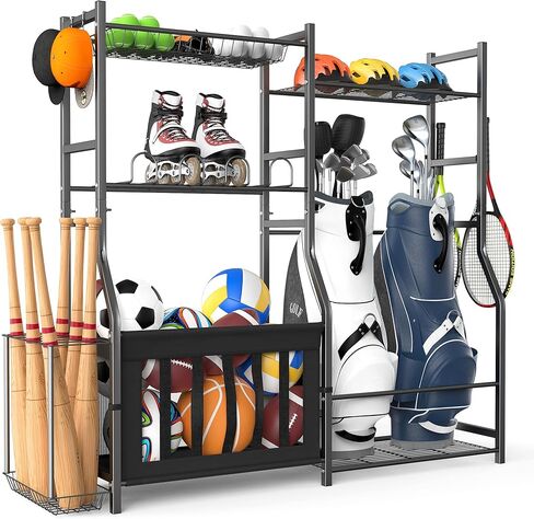 حامل حقائب الجولف من توراك مع مساحة تخزين للكرة، ومنظم للمعدات الرياضية للجراج ذو سعة كبيرة، وتخزين الألعاب في الأماكن المغلقة in Kuwait