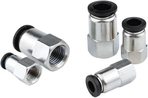 موصل المقابس السريعة لأنبوب هوائي أسود مع خيط داخلي مستقيم من خلال PCF6-01/8-02/10-03/12-04 قطعة واحدة (PCF12-04 (أسود)) in Kuwait