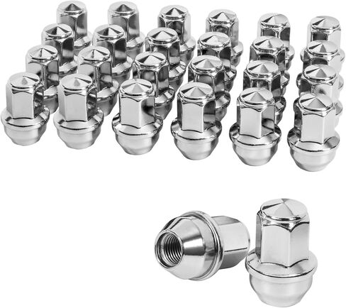 M12x1.5 Lug Nuts-20pcs Chrome Closed End Lug Lug Nuts ، متوافق مع 2006-2019 Ford Fusion ، 2000-2019 Focus ، 2001-2019 Escape Cheparket Wheel in Kuwait