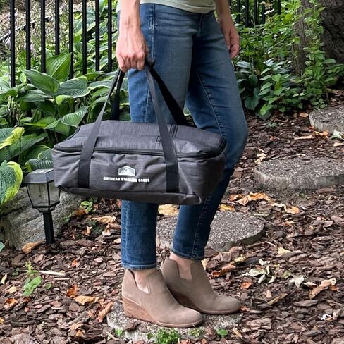 Insulated Casserole Warmer Carrier, 16 in. x 12 in., Gray, Nylon with Carrying Straps and Front Pocket, Large, Fits all Standard Pans Including 9 x 13, Durable in Saudi Arabia