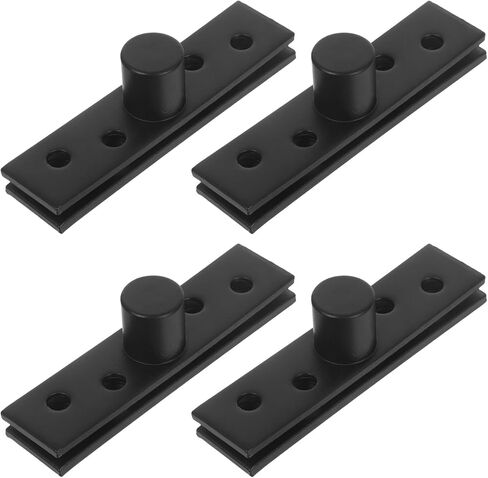 LIFKOME 4pcs Stainless Steel Concealed Door Pivot Hinge with 360° Invisible Rotation, Compact Dark Center Shaft Heavy Duty Hidden Hinge for Wood Doors in Saudi Arabia
