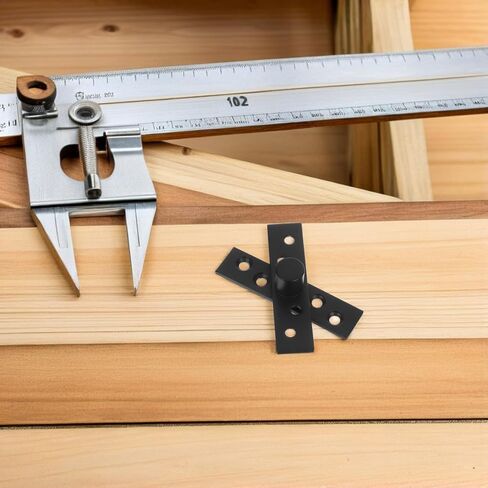 4pcs Stainless Steel Invisible Pivot Door Hinges with 360° Silent Rotating Hidden Centre Shaft, Black Small Size Concealed Hardware for Wood Doors and Windows in Saudi Arabia